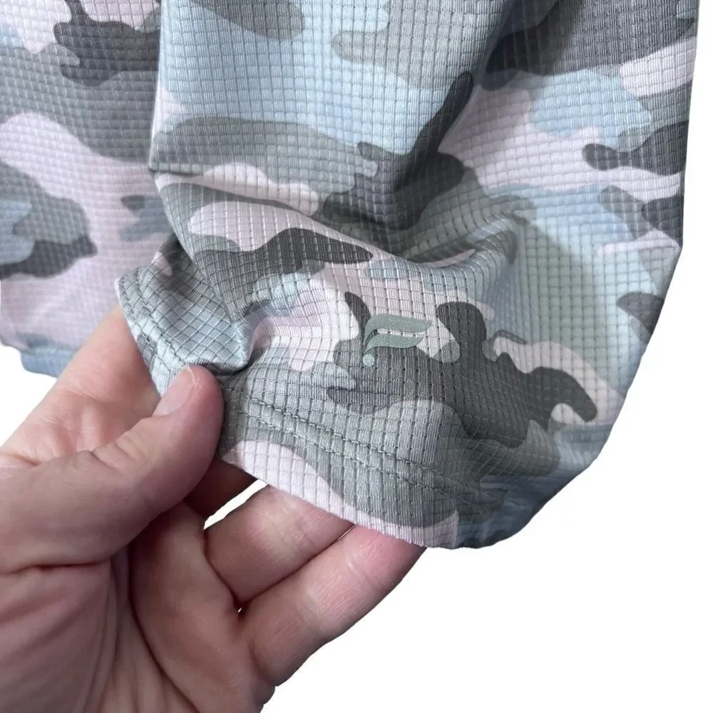 Fabletics Cashel Curved Cinch Tank Pink & Gray Camo Size Large - Picture 6 of 15